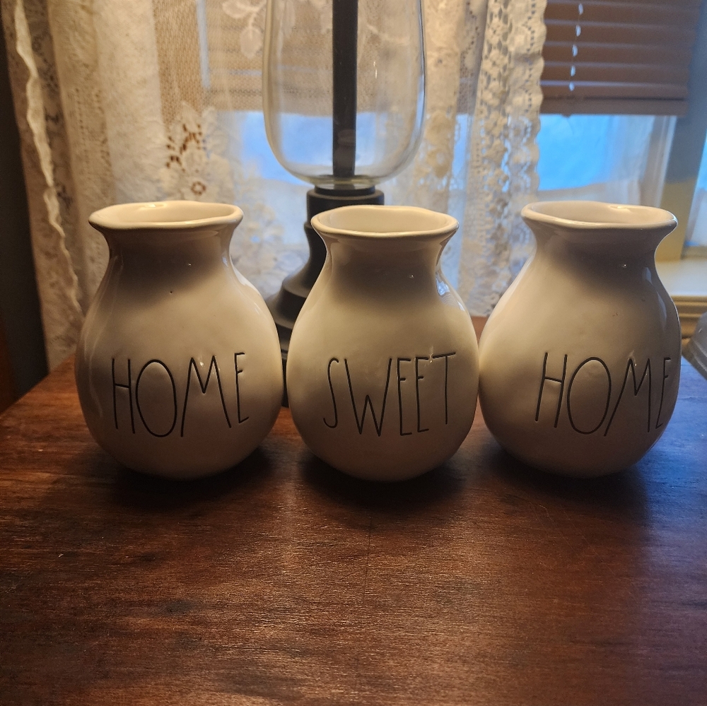 Rae Dunn HOME SWEET HOME Vases 5 1/2" Tall